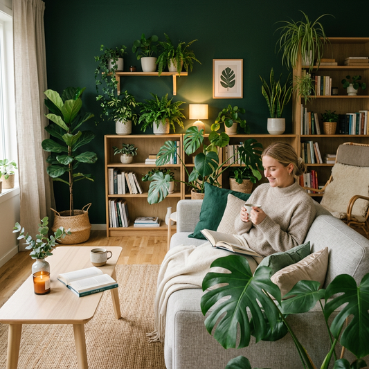 Emerald Botanical Living Room: Scandinavian Guide