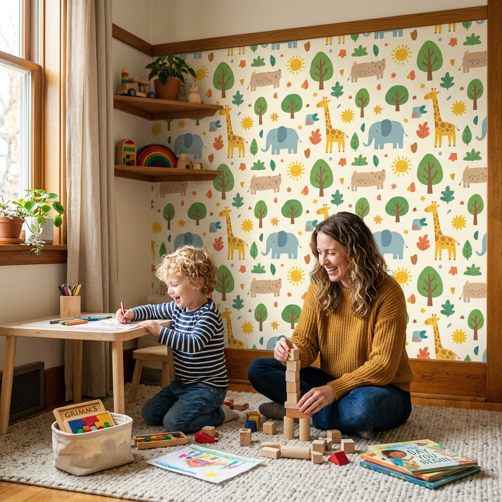 Peel-and-Stick Playroom Wallpaper: Cost & Durability Guide