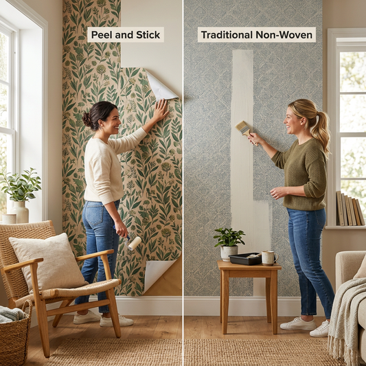 Peel and Stick vs Traditional Non-Woven Accent Walls