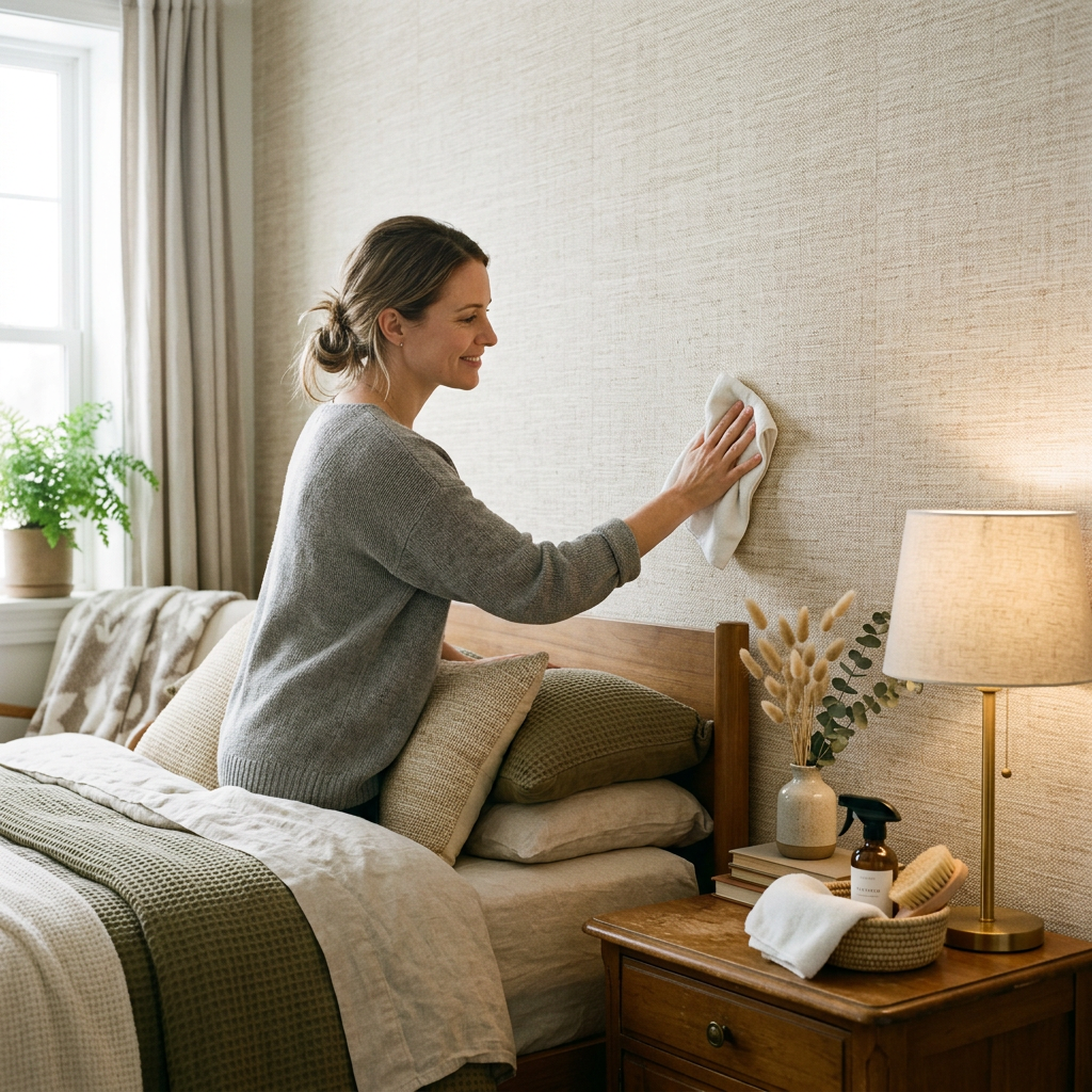 How to Care for Fabric-Backed Bedroom Wallpaper