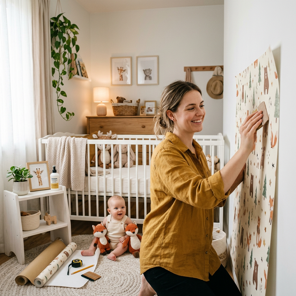 Peel-and-Stick Vinyl Wallpaper Guide for Renter Nurseries