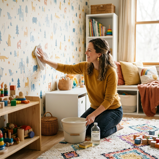 How to Clean Washable Vinyl Wallpaper in Playrooms