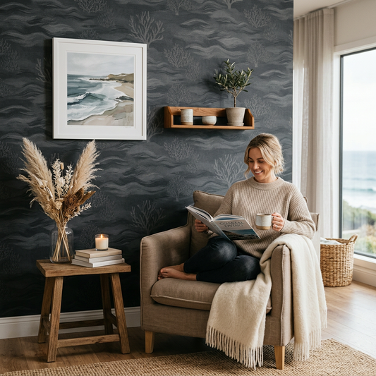 2025 Charcoal Coastal Wallpaper Trend Guide