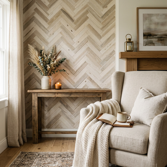 Cream & Beige Herringbone: The Modern Farmhouse Trend