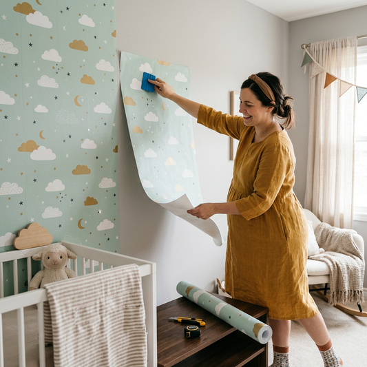 Installing Nursery Peel-and-Stick Vinyl Wallpaper: DIY Guide