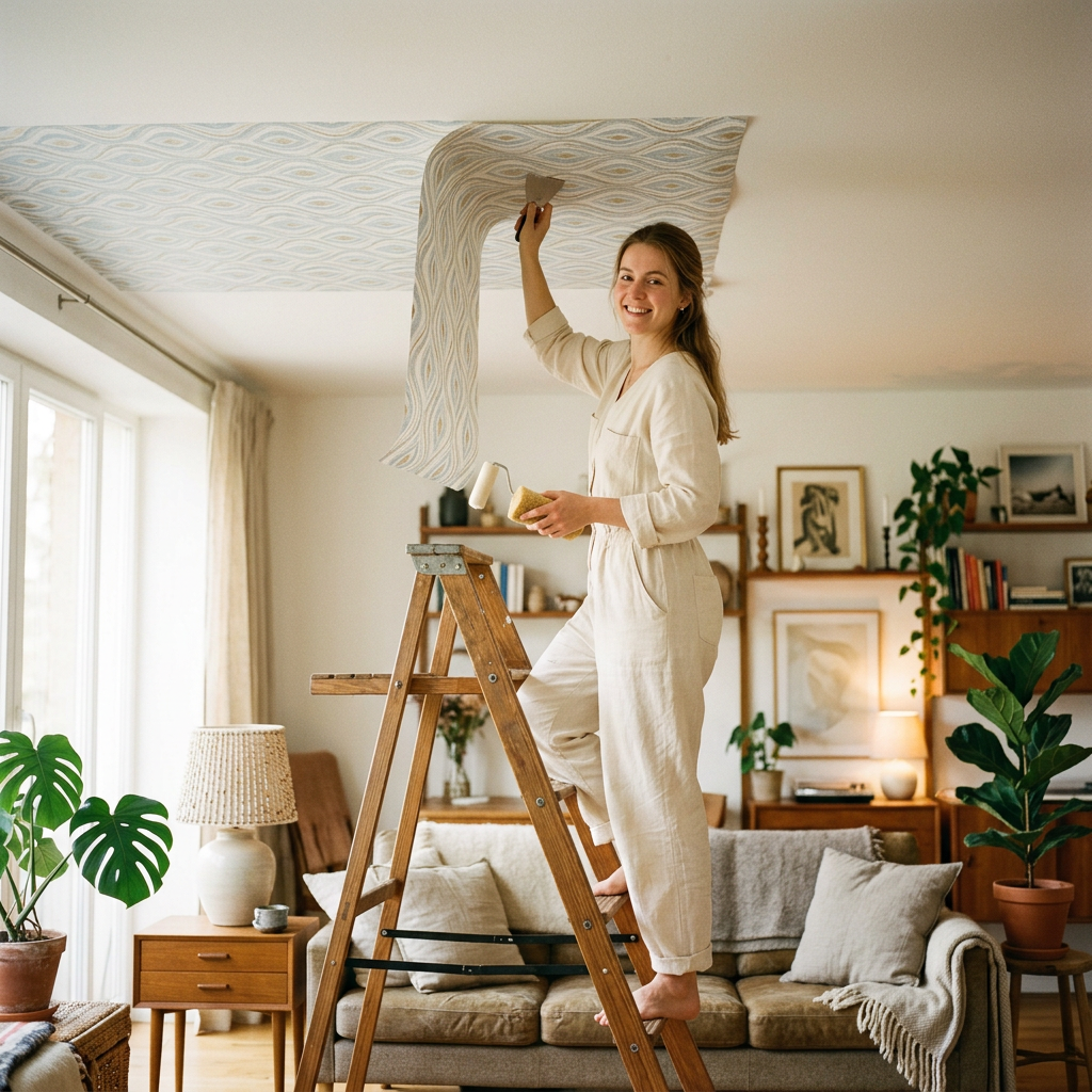Prepasted Ceiling Wallpaper: Is It Renter Friendly?