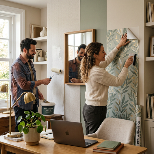 Non-Woven vs Peel-and-Stick Wallpaper for Home Offices