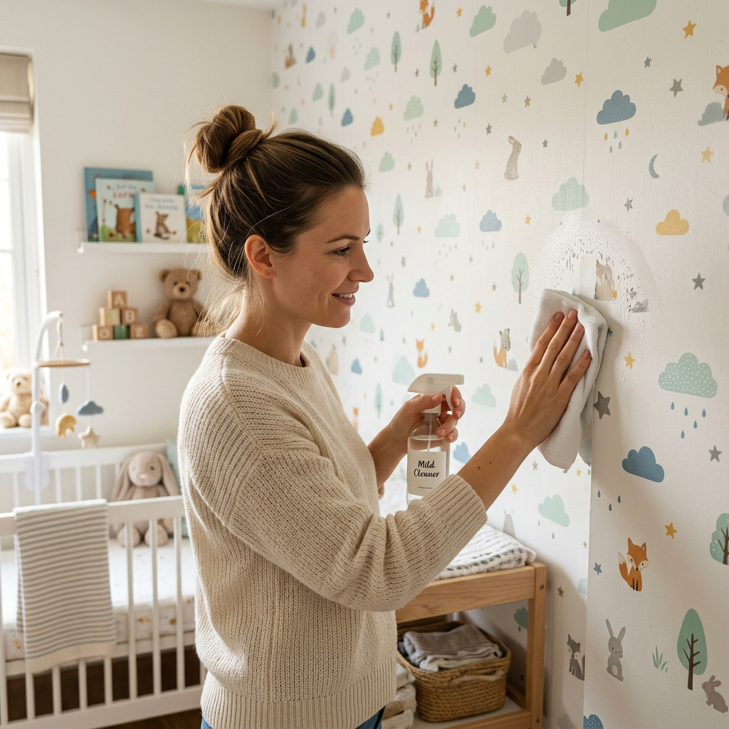 How to Clean Washable Vinyl Wallpaper in Nurseries