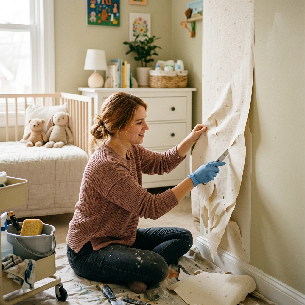 How to Safely Remove Textured Vinyl Nursery Wallpaper