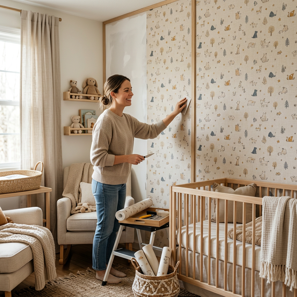 Fabric-Backed Nursery Wallpaper: Full Cost & Installation