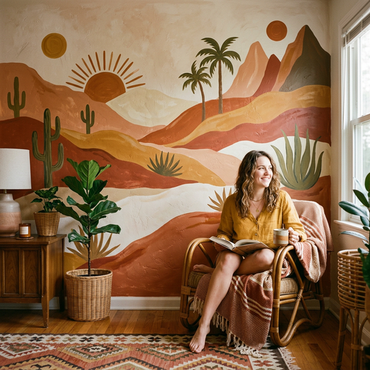 Terracotta Scenic Murals: The 70s Retro Style Trend