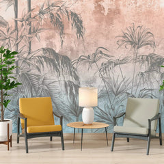 3001-D / Botanical Peel and Stick Wallpaper - Wild Floral, Tropical Leaf Wall Mural, Self Adhesive & Removable Design for Room, Shelf, Drawer Liner - Artevella