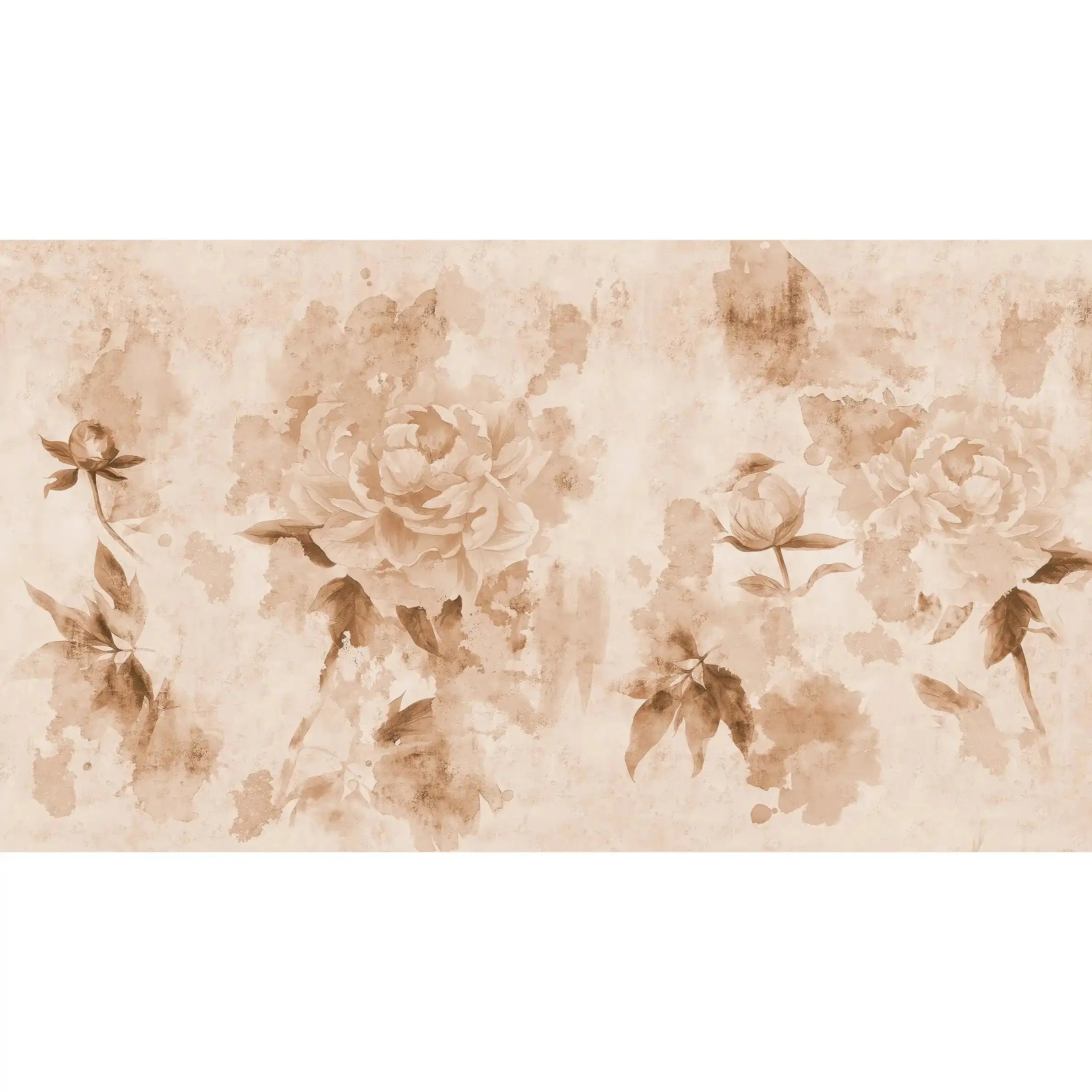 3004-D / Watercolor Floral Peel and Stick Wallpaper - Peony Design for Modern Room Decor, Perfect for Bedroom and Bathroom - Artevella