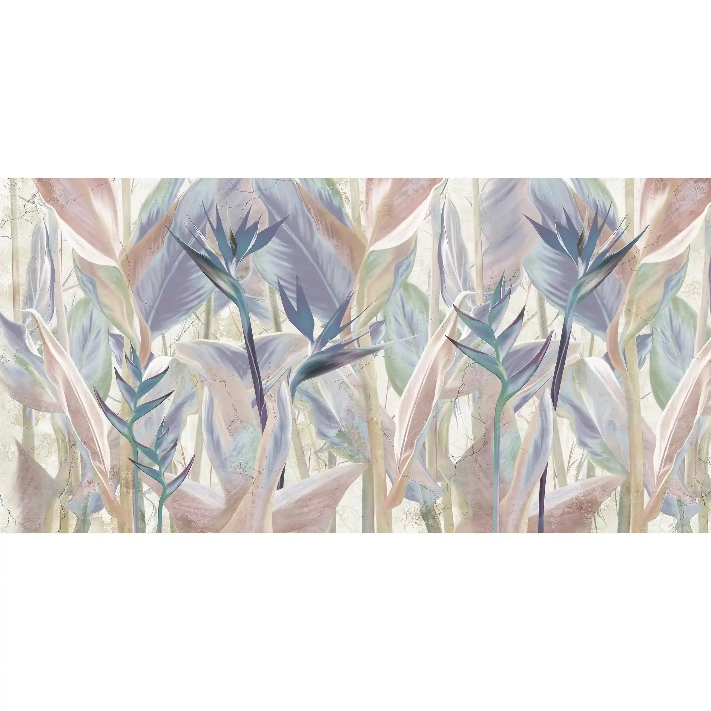 3006-B / Peel and Stick Botanical Wallpaper - Bird of Paradise Design, Easy Install Wall Mural - Artevella