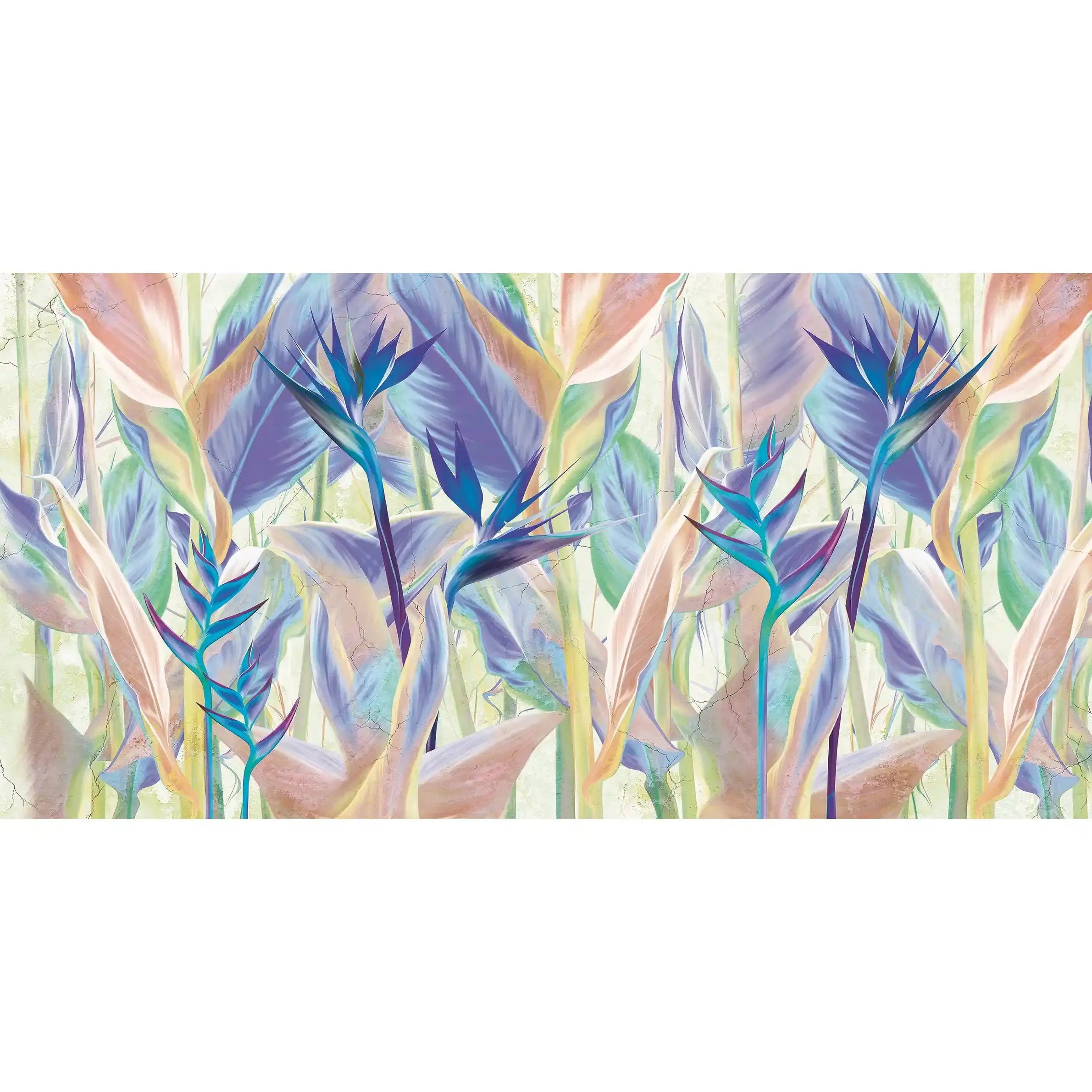 3006-C / Peel and Stick Botanical Wallpaper - Bird of Paradise Design, Easy Install Wall Mural - Artevella