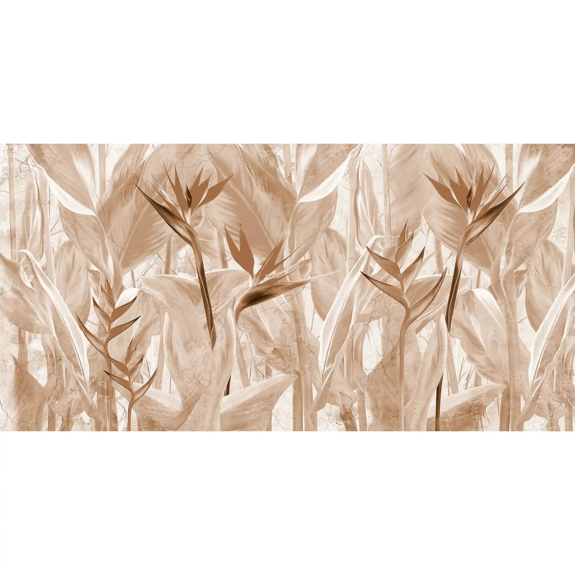 3006-D / Peel and Stick Botanical Wallpaper - Bird of Paradise Design, Easy Install Wall Mural - Artevella