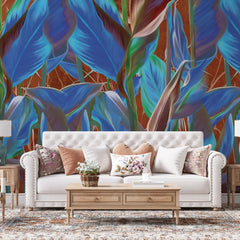 3007-B / Peel and Stick Wallpaper: Tropical Plant Design for Modern Home Decor, Easy to Install and Remove Wall Mural - Artevella