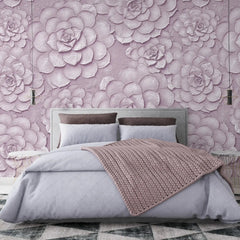 3012-C / Peel and Stick Wallpaper: Pink Rose and White Floral, Easy Install, Self Adhesive Wall Paper for Any Room - Artevella