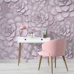 3012-C / Peel and Stick Wallpaper: Pink Rose and White Floral, Easy Install, Self Adhesive Wall Paper for Any Room - Artevella