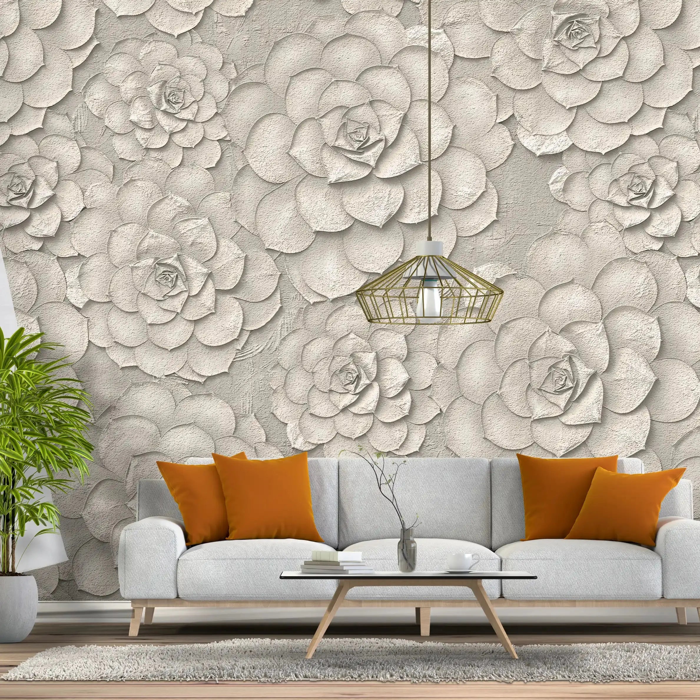 3012-E / Peel and Stick Wallpaper: Grey Rose and White Floral, Easy Install, Self Adhesive Wall Paper for Any Room - Artevella