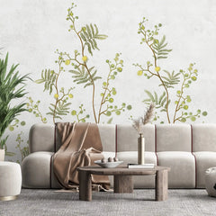 3016-A / Temporary Wallpaper: Floral Wall Mural with Easy Peel Off Design, Ideal for Accent Walls and Shelf Drawers - Artevella