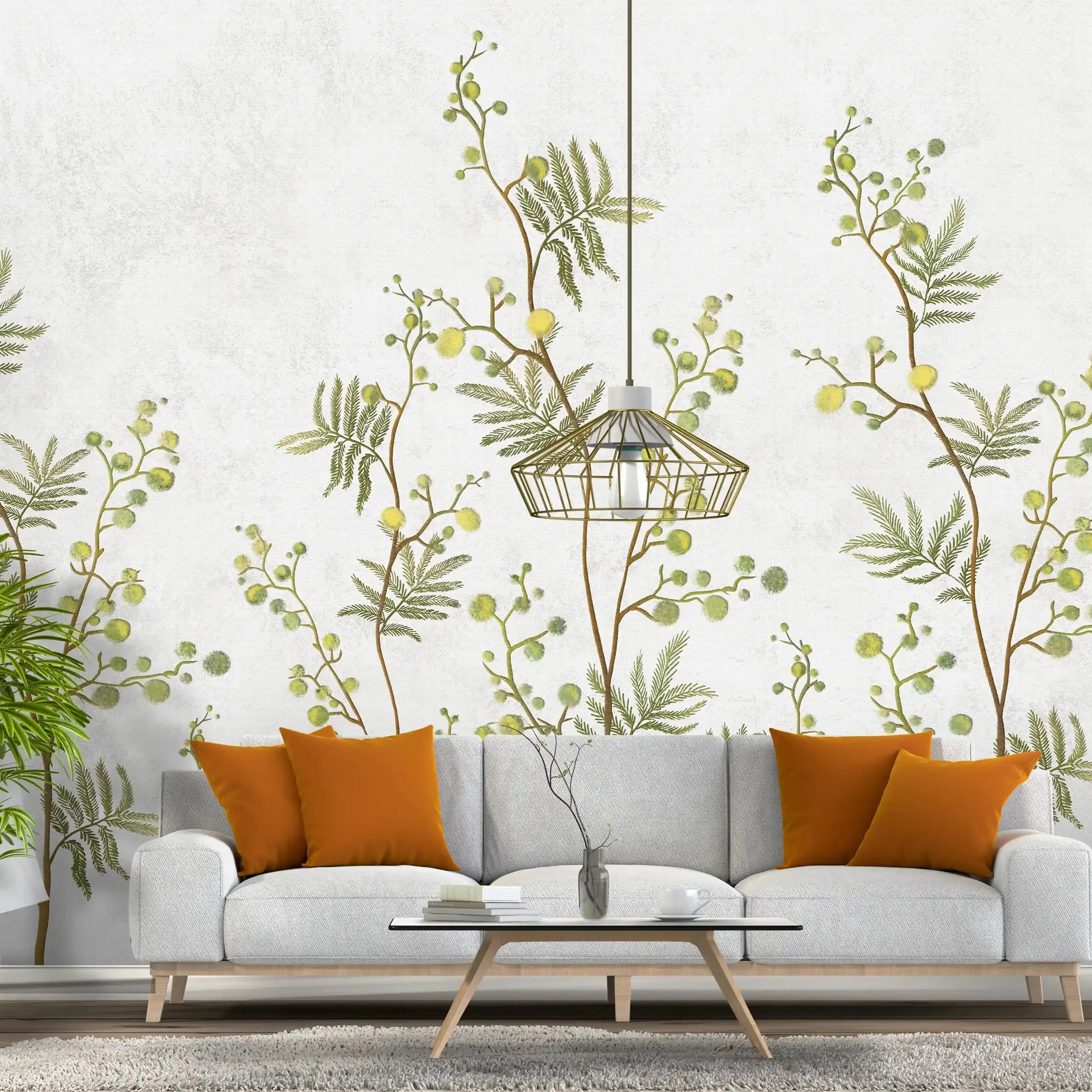 3016-A / Temporary Wallpaper: Floral Wall Mural with Easy Peel Off Design, Ideal for Accent Walls and Shelf Drawers - Artevella