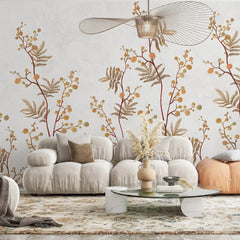 3016-B / Temporary Wallpaper: Floral Wall Mural with Easy Peel Off Design, Ideal for Accent Walls and Shelf Drawers - Artevella