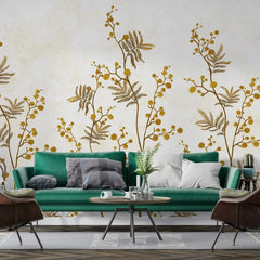 3016-D / Temporary Wallpaper: Floral Wall Mural with Easy Peel Off Design, Ideal for Accent Walls and Shelf Drawers - Artevella