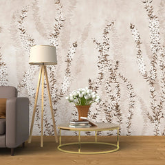 3023-A / Modern Beige Paisley Wallpaper, Adhesive Peel and Stick, Temporary Wallpaper for Home Decor - Artevella