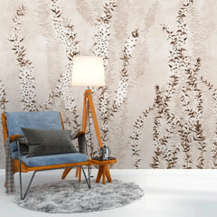 3023-A / Modern Beige Paisley Wallpaper, Adhesive Peel and Stick, Temporary Wallpaper for Home Decor - Artevella