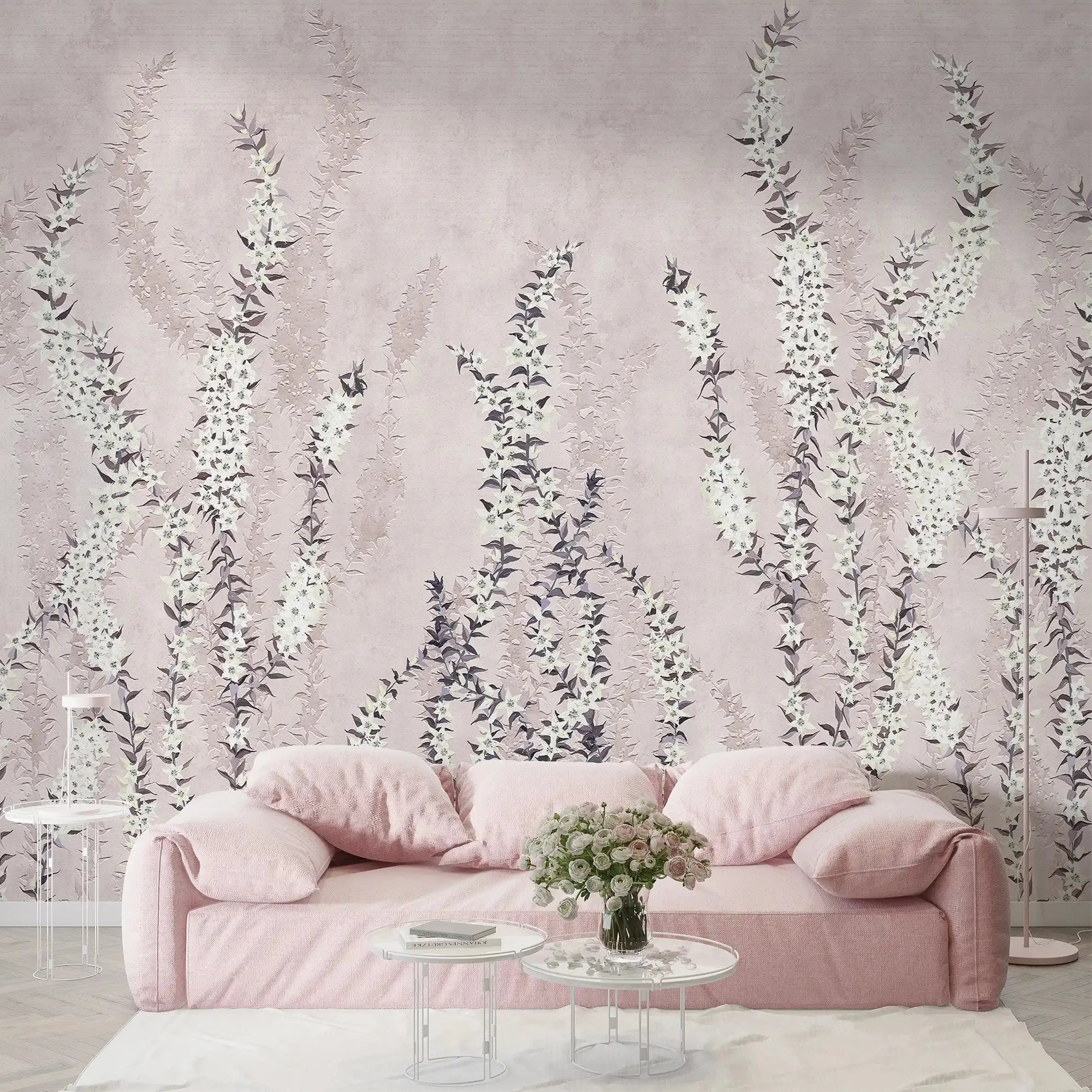 3023-B / Modern Pink Paisley Wallpaper, Adhesive Peel and Stick, Temporary Wallpaper for Home Decor - Artevella