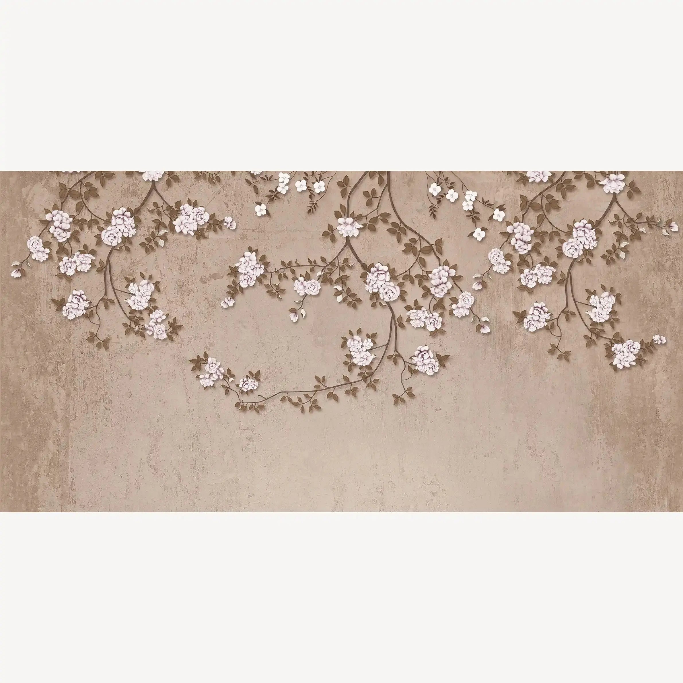 3028-D / Chinese Style Floral Peel and Stick Wallpaper: Easy Install, Adhesive Mural for Walls - Artevella