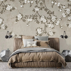 3028-F / Chinese Style Floral Peel and Stick Wallpaper: Easy Install, Adhesive Mural for Walls - Artevella