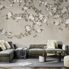 3028-F / Chinese Style Floral Peel and Stick Wallpaper: Easy Install, Adhesive Mural for Walls - Artevella