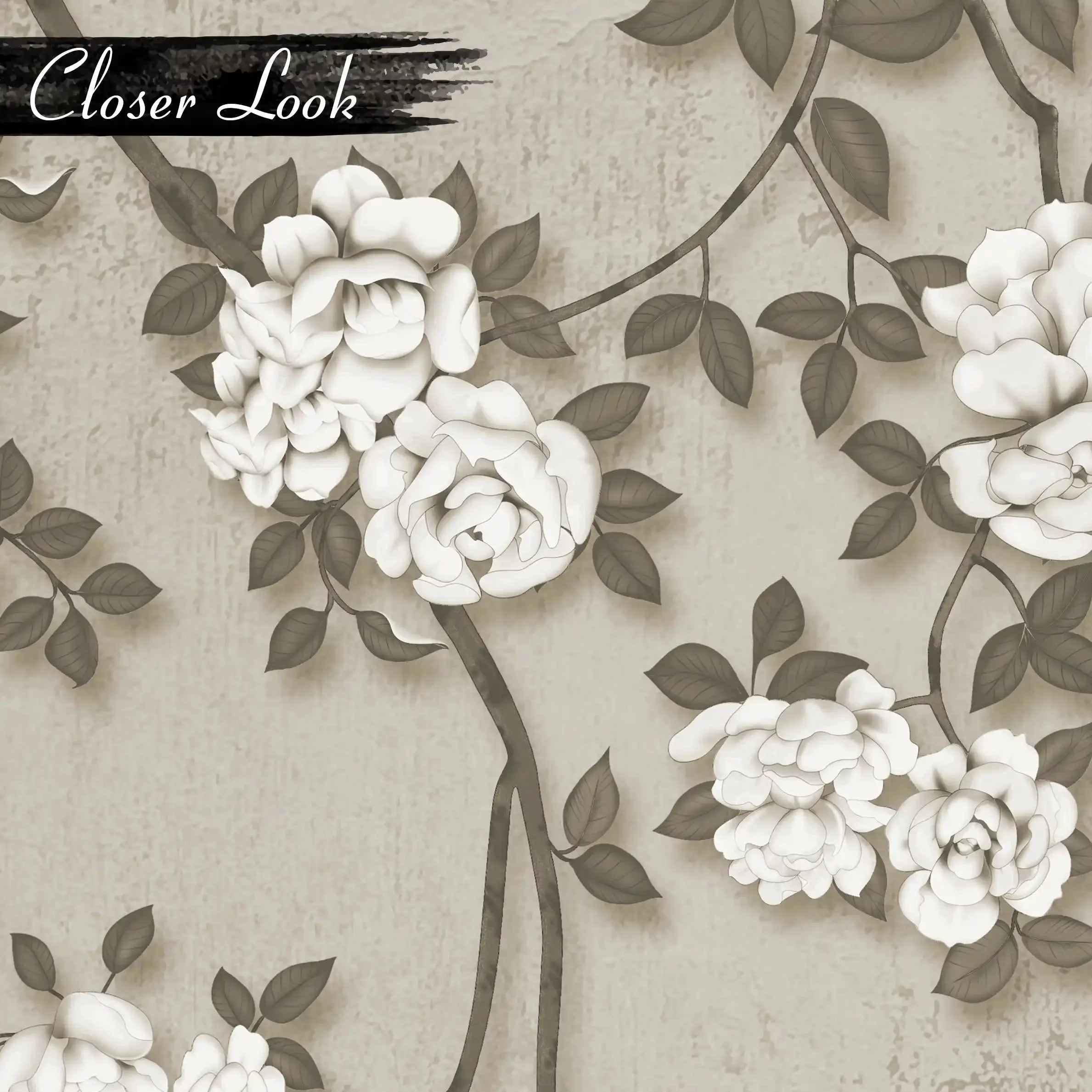 3028-F / Chinese Style Floral Peel and Stick Wallpaper: Easy Install, Adhesive Mural for Walls - Artevella