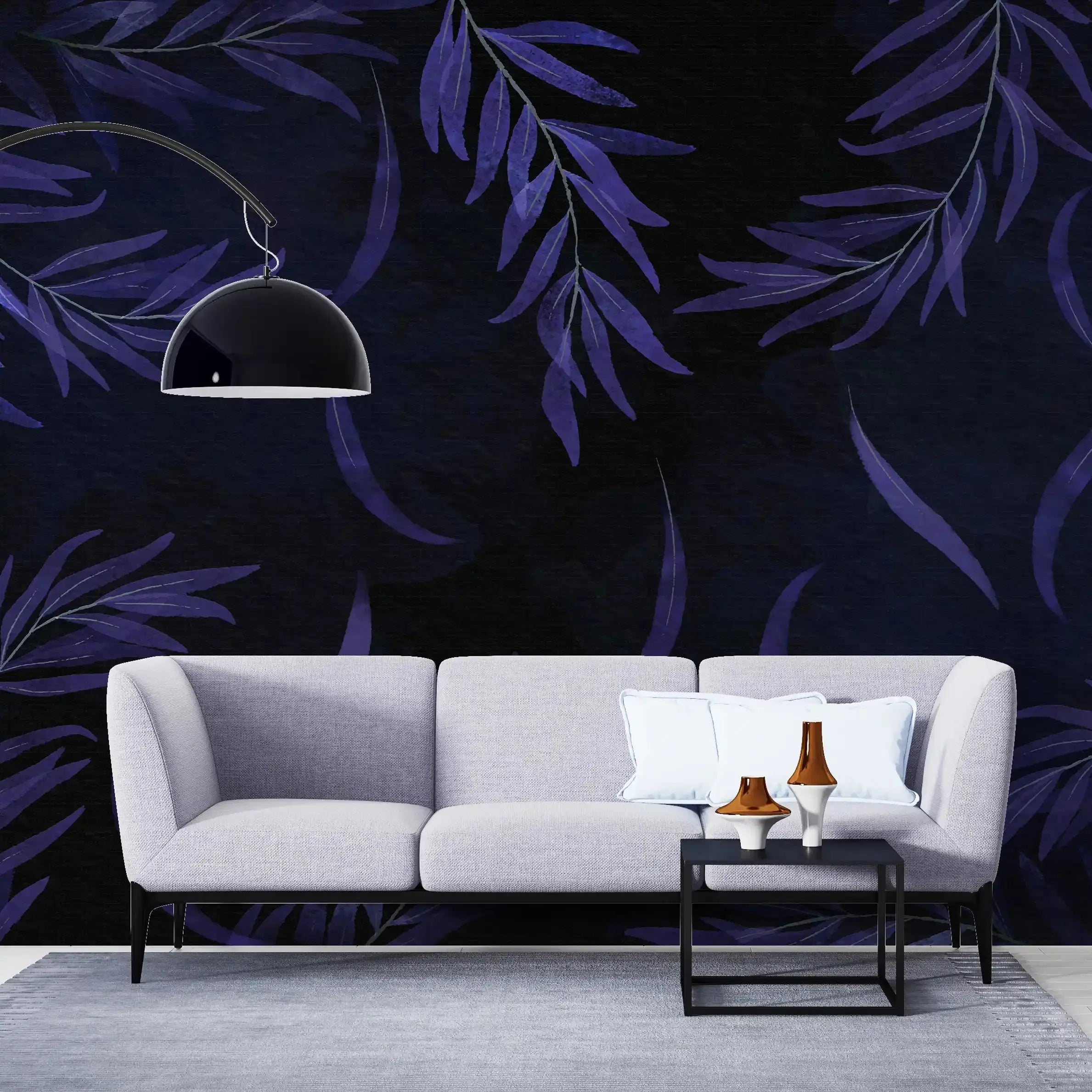 3032-B / Leaf Floral Peel and Stick Wallpaper: Modern Boho Decor with Watercolor Branches Design, Ideal for Temporary or Renters Wallpaper - Artevella