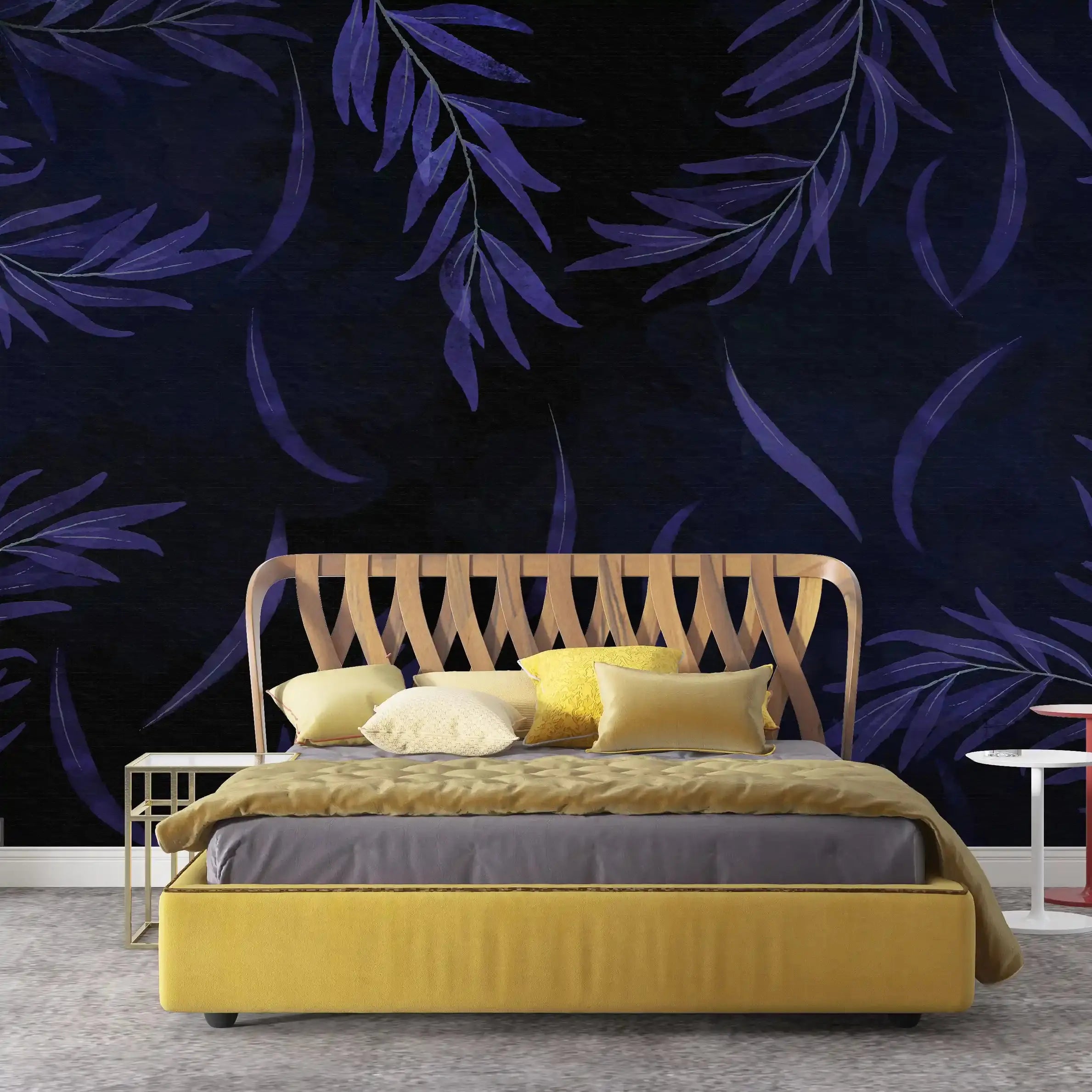 3032-B / Leaf Floral Peel and Stick Wallpaper: Modern Boho Decor with Watercolor Branches Design, Ideal for Temporary or Renters Wallpaper - Artevella