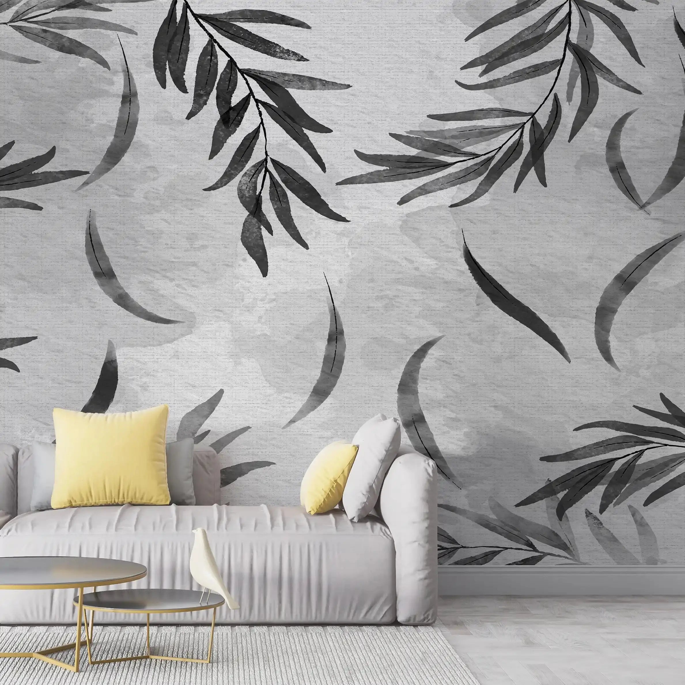 3032-E / Floral Peel and Stick Wallpaper: Modern Boho Decor with Watercolor Branches Design, Ideal for Temporary or Renters Wallpaper - Artevella