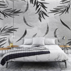 3032-E / Floral Peel and Stick Wallpaper: Modern Boho Decor with Watercolor Branches Design, Ideal for Temporary or Renters Wallpaper - Artevella