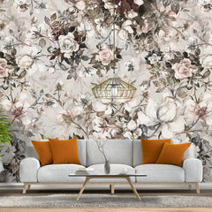 3043-B / Pink Floral Self-Adhesive Wallpaper: Easy Peel and Stick Wall Mural, Modern Room Decor, Bathroom, and Kitchen - Artevella