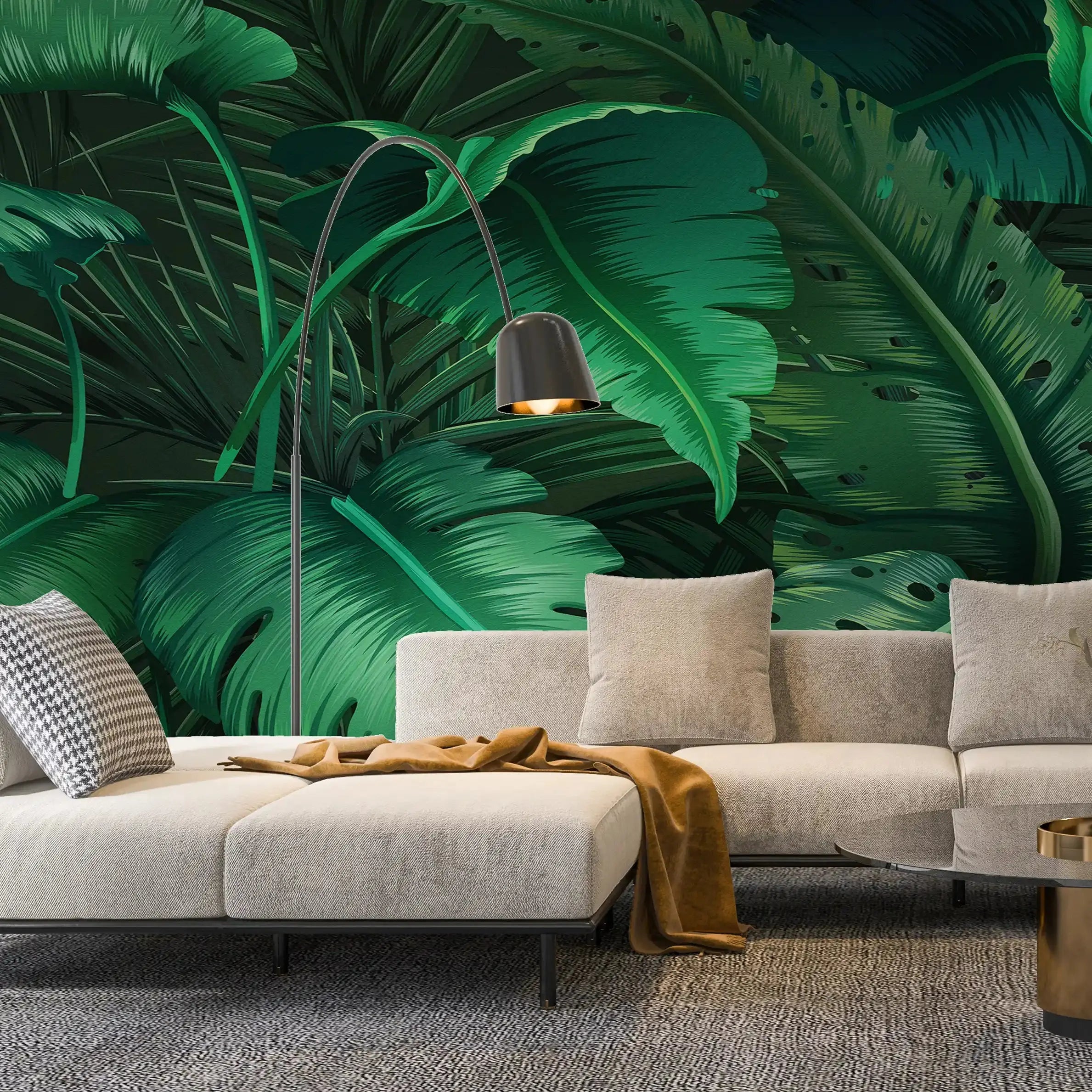 3050-A / Botanical Adhesive Wallpaper: Jungle Leaf Design, Easy Peel and Stick for Walls & Murals - Artevella