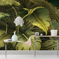 3050-B / Botanical Adhesive Wallpaper: Jungle Leaf Design, Easy Peel and Stick for Walls & Murals - Artevella