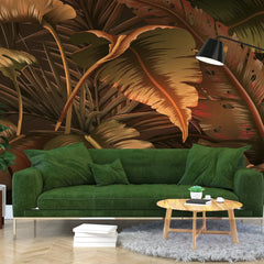 3050-C / Botanical Adhesive Wallpaper: Jungle Leaf Design, Easy Peel and Stick for Walls & Murals - Artevella