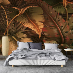 3050-C / Botanical Adhesive Wallpaper: Jungle Leaf Design, Easy Peel and Stick for Walls & Murals - Artevella