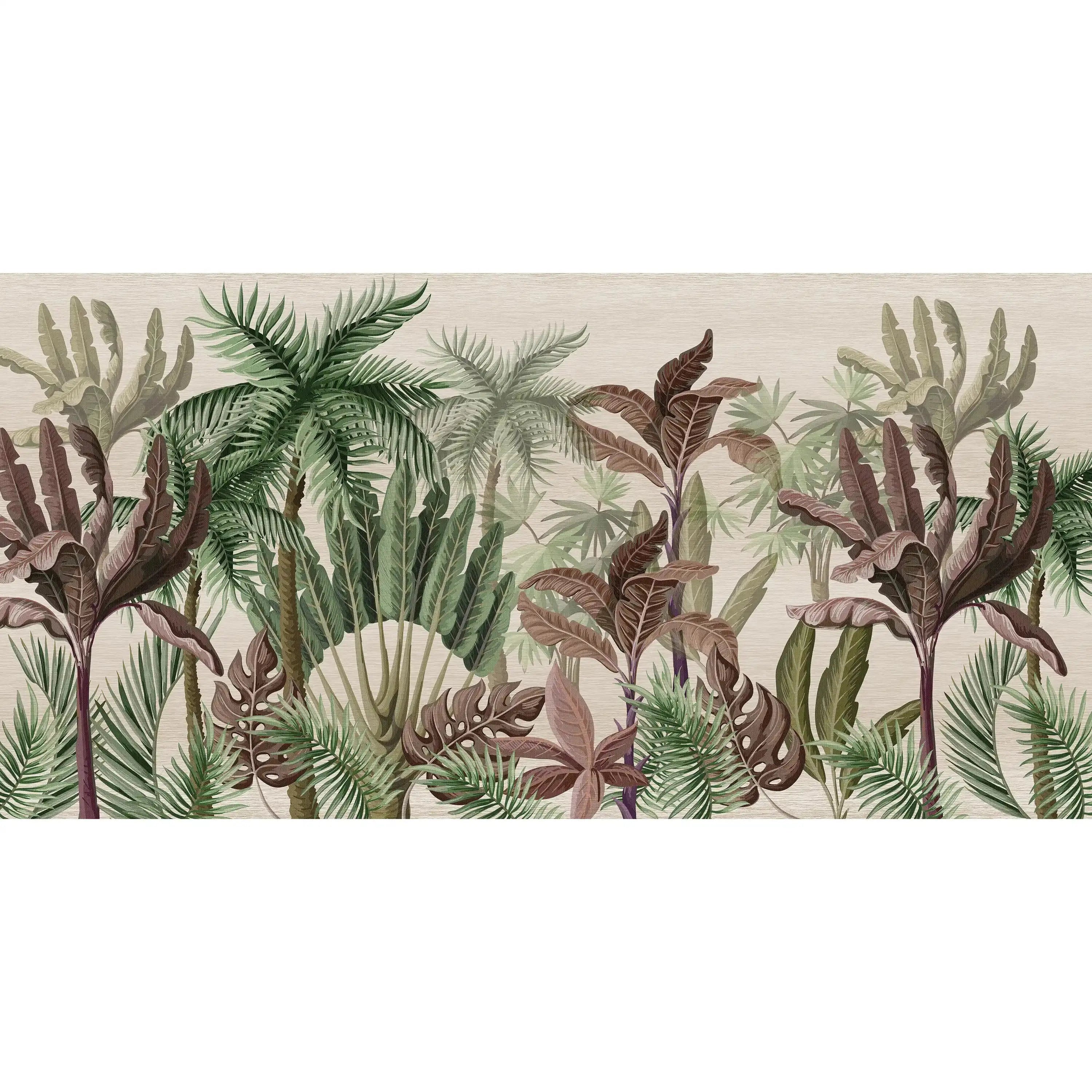 3051-A / Palm Rainforest Wallpaper - Tropical Jungle Peel and Stick Wall Mural for Modern Home Decor - Artevella