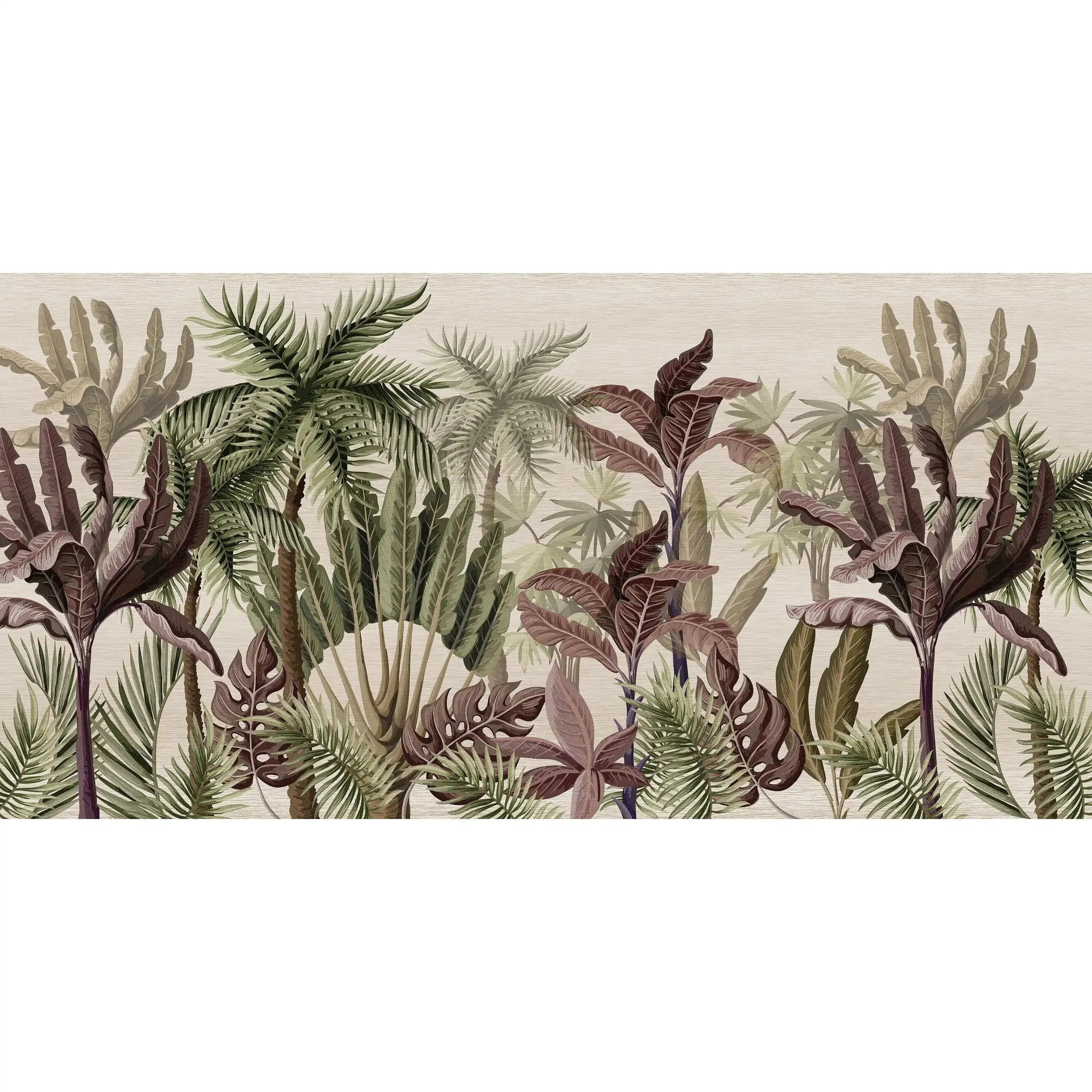 3051-C /  Palm Rainforest Wallpaper - Tropical Jungle Peel and Stick Wall Mural for Modern Home Decor - Artevella