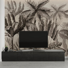 3051-D / Palm Rainforest Wallpaper - Tropical Jungle Peel and Stick Wall Mural for Modern Home Decor - Artevella