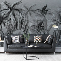 3051-E / Palm Rainforest Wallpaper - Tropical Jungle Peel and Stick Wall Mural for Modern Home Decor - Artevella