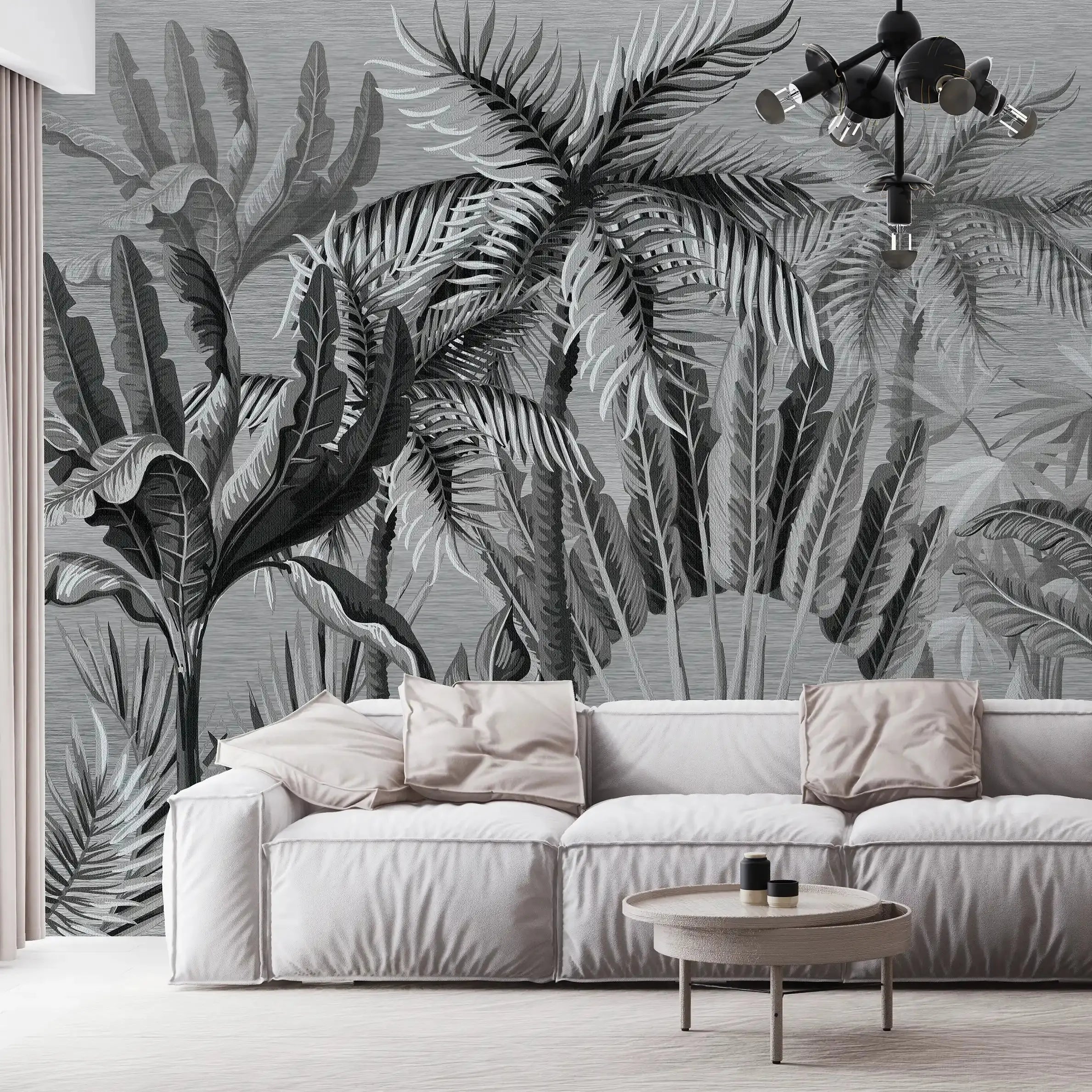 3051-E / Palm Rainforest Wallpaper - Tropical Jungle Peel and Stick Wall Mural for Modern Home Decor - Artevella