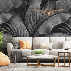 3075-E / Peel and Stick Boho Wallpaper: Tropical Palm Leave Design, Perfect for Accent Wall Decor - Artevella